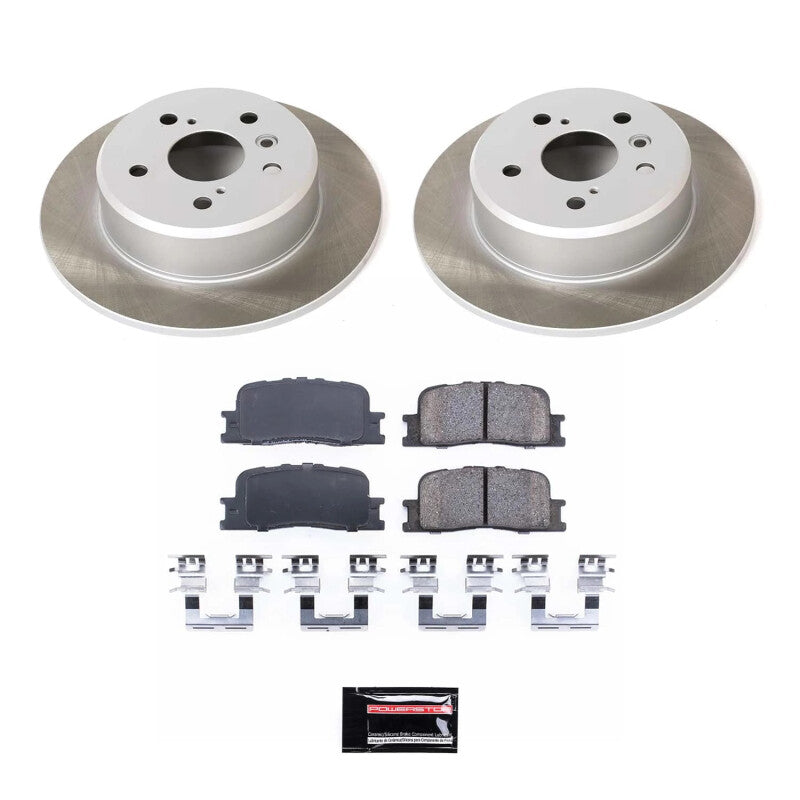 Power Stop 01-03 Toyota Highlander Rear Semi-Coated Rotor Kit Brake Kits - Performance Blank PowerStop