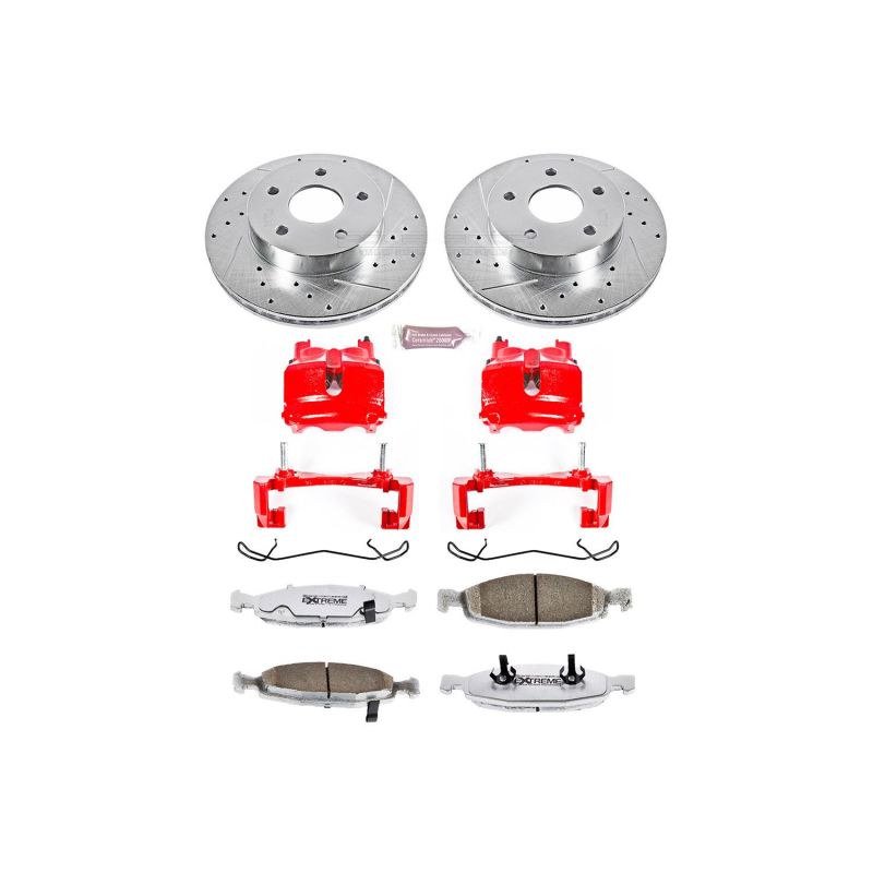 Power Stop 99-02 Jeep Grand Cherokee Front Z26 Street Warrior Brake Kit w/Calipers Brake Kits - Performance D&S PowerStop