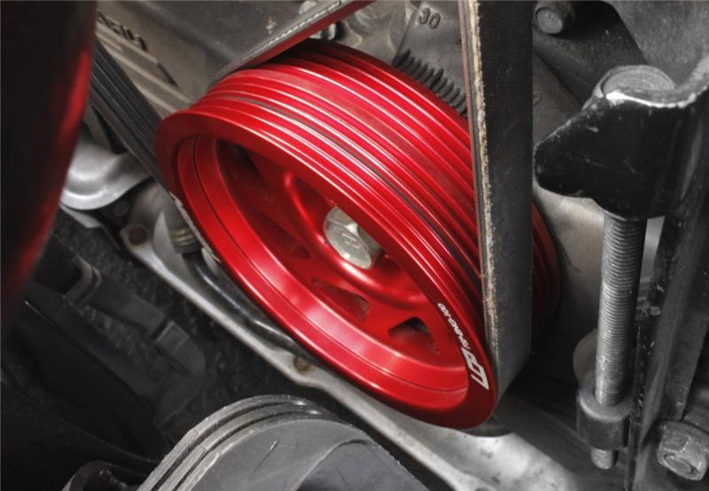 PERRIN 93-14 Subaru Impreza (Incl. 02-14 WRX) / 04-21 STI Lightened Crank Pulley - Red Pulleys - Crank, Underdrive Perrin Performance