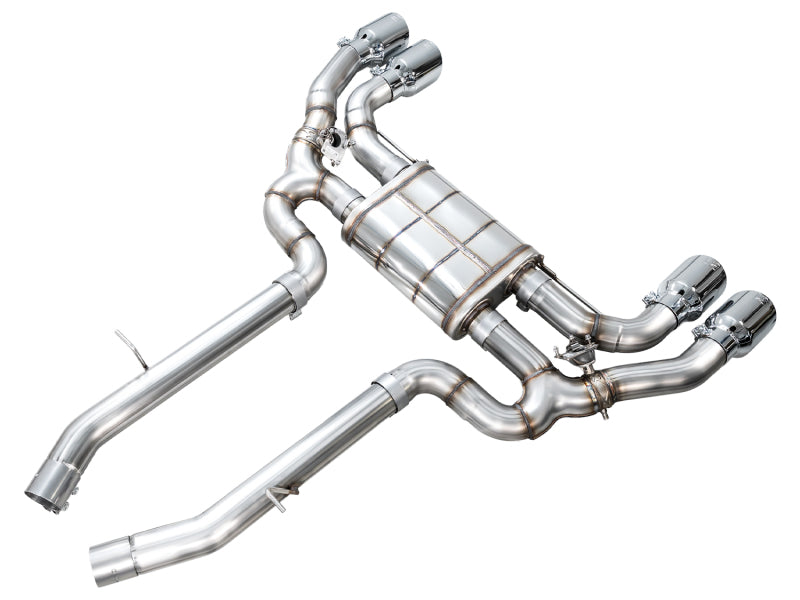 AWE Tuning 20-25 BMW X3 M/M Comp (F97) AWD SwitchPath Axle-Back Exhaust - Chrome Silver Tips Axle Back AWE Tuning