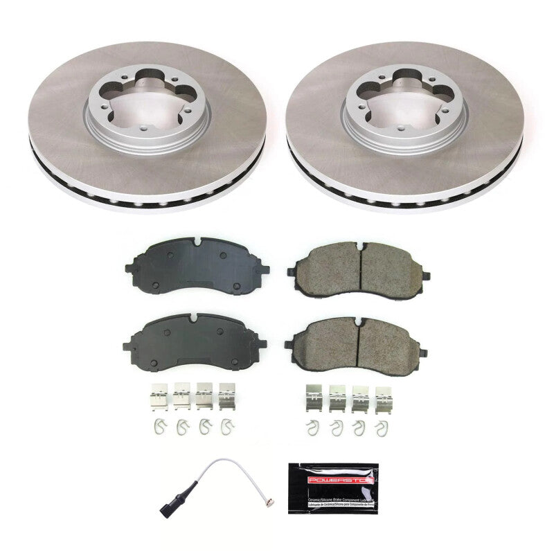 Power Stop 22-23 Ford Transit-350 Front Semi-Coated Rotor Kit Brake Kits - Performance Blank PowerStop