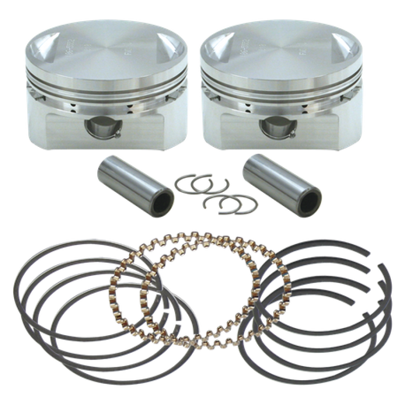 S&S Cycle 84-99 BT 3-1/2in .010in Bore Forged Stroker Piston Kit Piston Sets - Powersports S&S Cycle