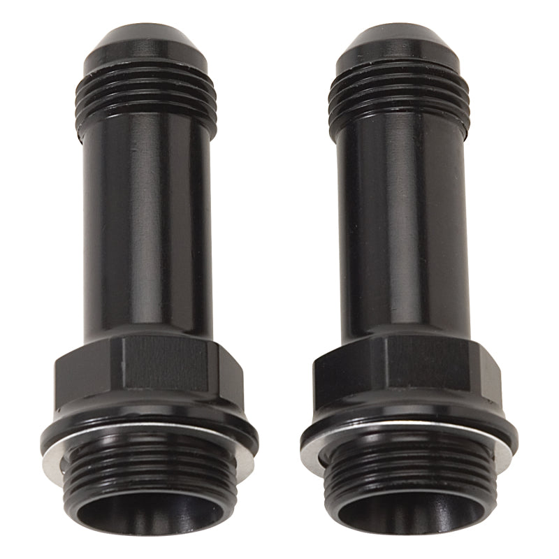 Russell Performance 7/8in -20 x -6 AN Male Flare Extended (2 pcs.) (Black) Fittings Russell