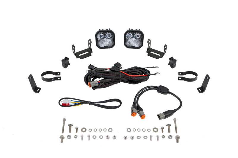 Diode Dynamics SS3 LED Bumper 2 In Roll Bar Kit Sport - White Combo (Pair) Light Accessories and Wiring Diode Dynamics