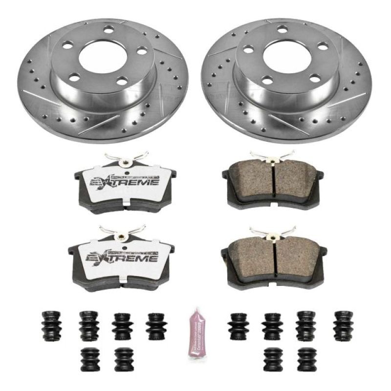 Power Stop 99-05 Volkswagen Passat Rear Z26 Street Warrior Brake Kit Brake Kits - Performance D&S PowerStop