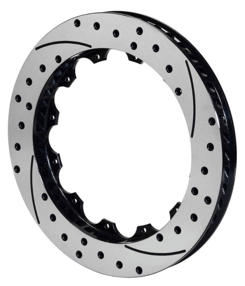 Wilwood Rotor-SV-SRP72 Iron-LH-Drill-BLK 14.00 x 1.25 - 12 on 8.25in Brake Rotors - 2 Piece Wilwood