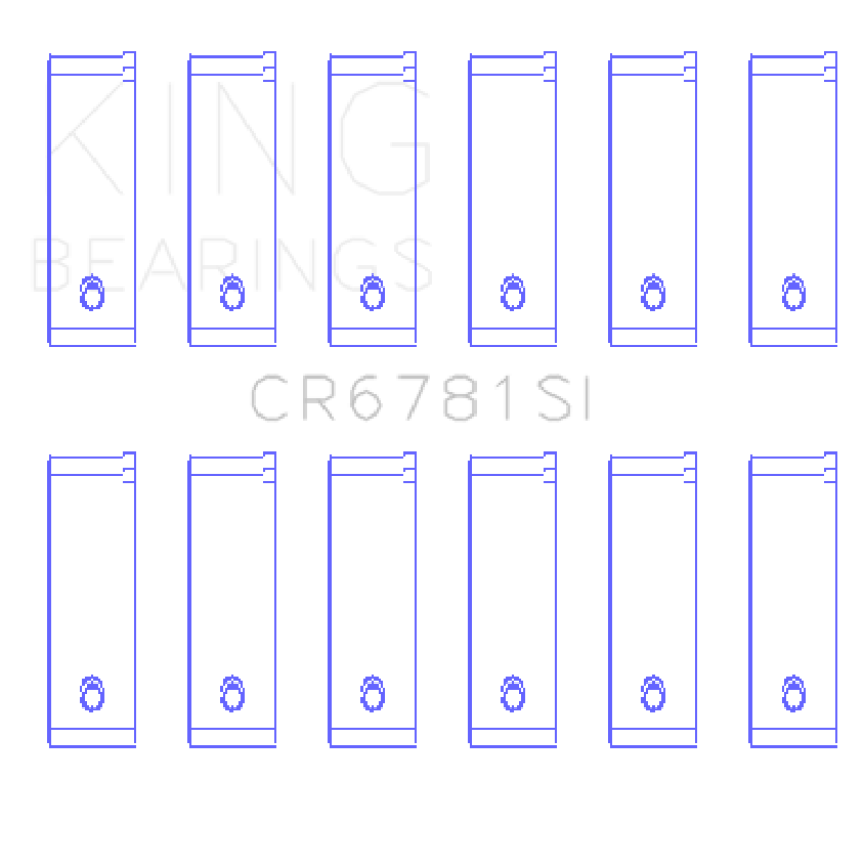 King Engine Bearings Chrysler 2.7L (Od+.002in) (Size +0.75mm) Connecting Rod Bearing Set Connecting Rods King Engine Bearings