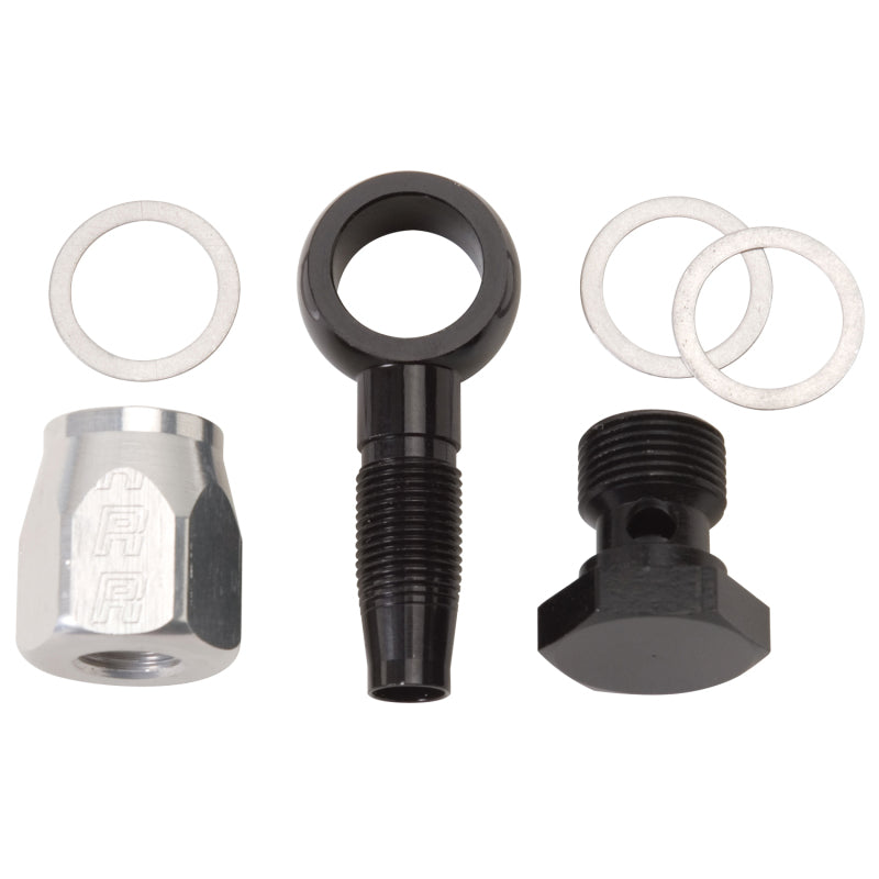 Russell Performance -6 AN Carb Banjo Adapter Fitting (Black) Bolts Russell