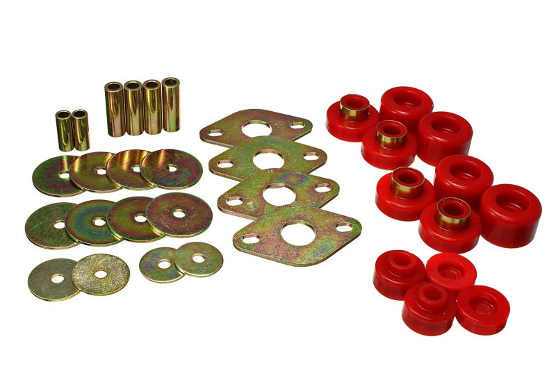 Energy Suspension 01-04 Toyota Tacoma Prerunner Body Mount Bushing Set - Red Bushing Kits Energy Suspension