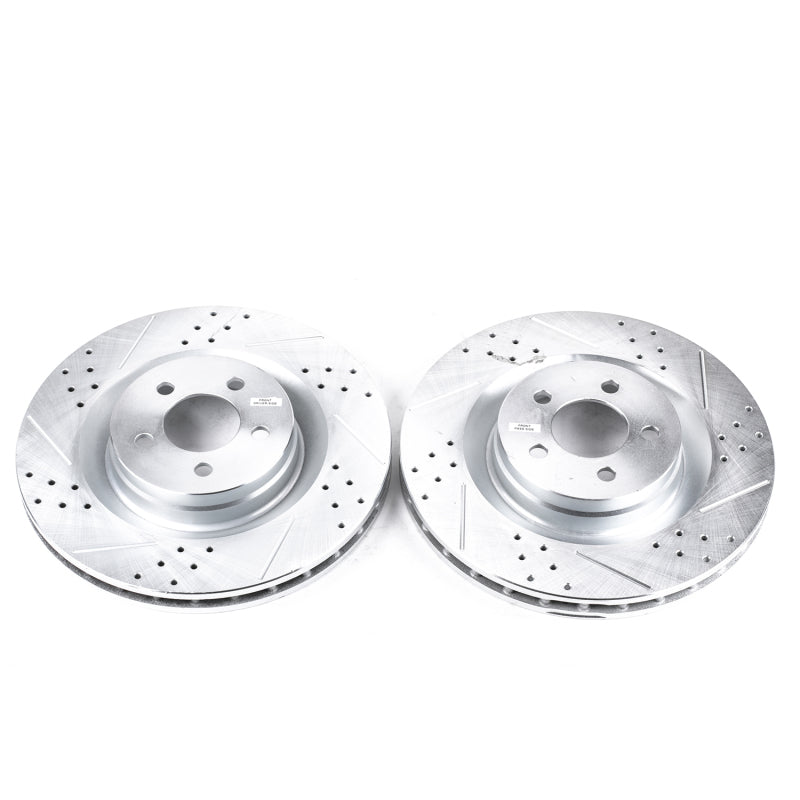 Power Stop 05-10 Chrysler 300 Front Evolution Drilled & Slotted Rotors - Pair Brake Rotors - Slot & Drilled PowerStop