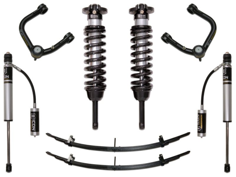 ICON 05-15 Toyota Tacoma 0-3.5in/2016+ Toyota Tacoma 0-2.75in Stg 3 Suspension System w/Tubular Uca Coilovers ICON