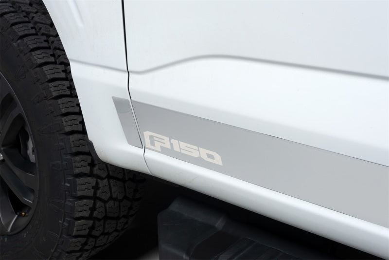 Putco 2021 Ford F-150 Super Cab 8ft Long Box Ford Licensed SS Rocker Panels (4.25in Tall 12pcs) Body Armor & Rock Rails Putco