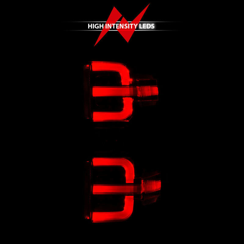 ANZO 15-19 Chevy Silverado 2500HD/3500HD (Halgn Only) LED Tail Lights w/Black Light Bar & Clear Lens Tail Lights ANZO