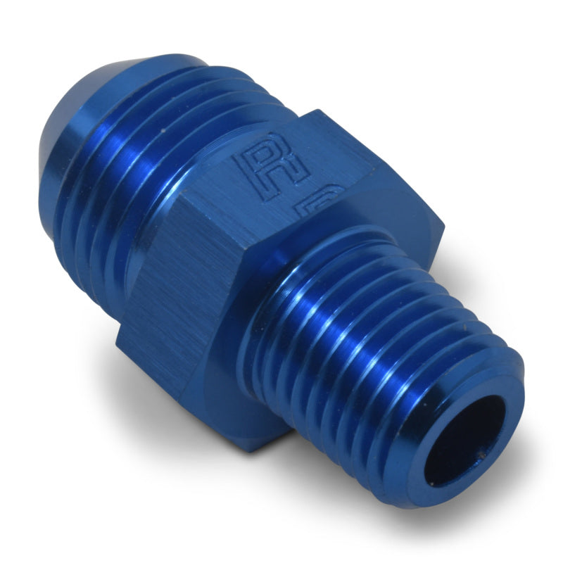 Russell Performance -8 AN to 3/8in NPT Straight Flare to Pipe (Blue) (25 pcs.) Fittings Russell