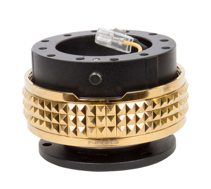 NRG Quick Release Kit - Pyramid Edition - Black Body / Chrome Gold Pyramid Ring Quick Release Adapters NRG