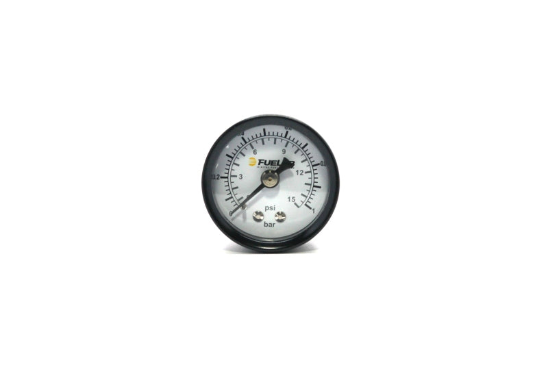 Fuelab 1.5in Carb Fuel Pressure Gauge - Range 0-15 PSI (Dual Bar/PSI Scale) Gauges Fuelab