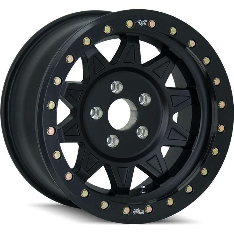 Dirty Life 9302 Roadkill Race 17x9/8x165.1 BP/-14mm Offset/130.8mm Hub Matte Black Wheel - Beadlock Wheels - Cast Dirty Life