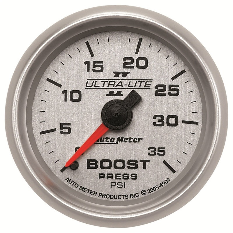 Autometer UL II Boost Gauge 2-1/16in Mechanical Pressure Ultra-Lite Gauge 35PSI Gauges AutoMeter