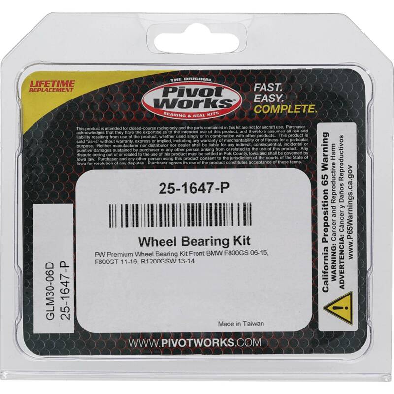 Pivot Works BMW Wheel Bearing Kit Premium Bearings Control Arms Pivot Works