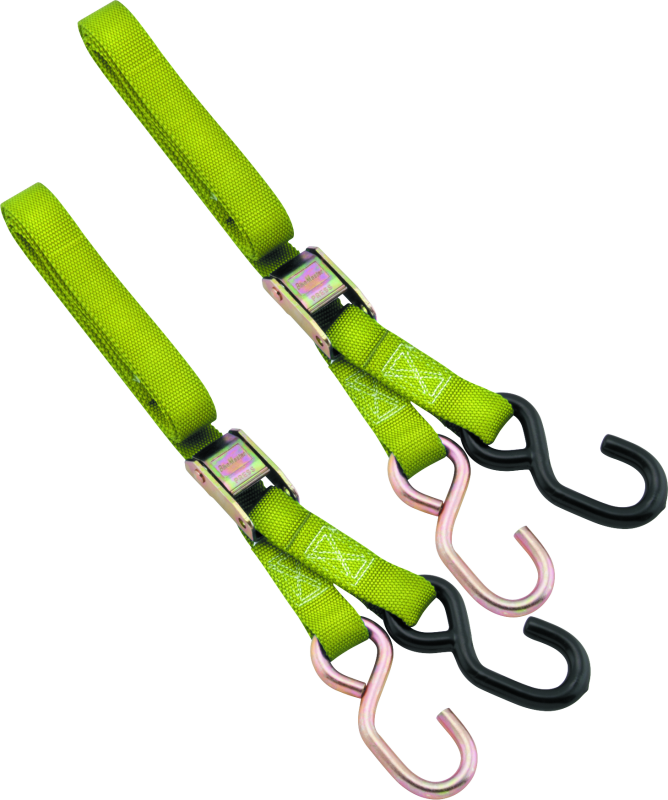 BikeMaster 1in Tiedown - Green Cargo Tie-Downs BikeMaster