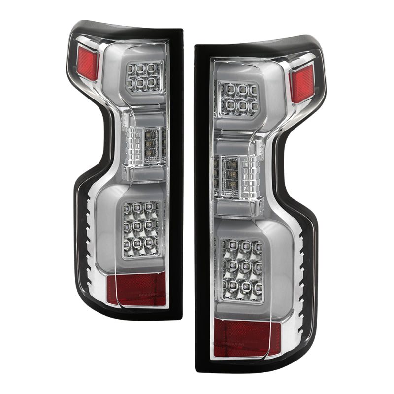 Spyder Chevy Silverado 19-20 (Do Not Fit Halogen Model) LED Tail Light - Chrome ALT-YD-CS19LED-C Tail Lights SPYDER