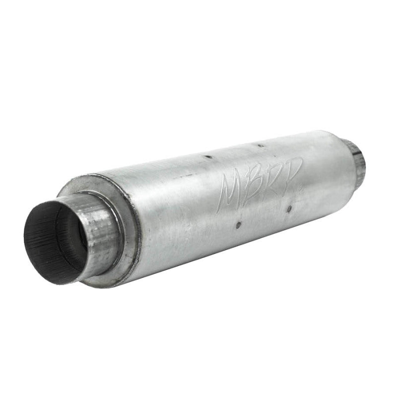 MBRP Universal Quiet Tone Muffler 4in Inlet/Outlet 24in Body 6in Dia 30in Overall Aluminum Muffler MBRP