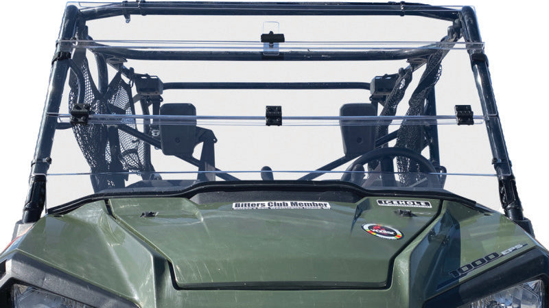 QuadBoss 15-19 Polaris Ranger 1000 Diesel Windbreak Folding Windshield Windshields QuadBoss