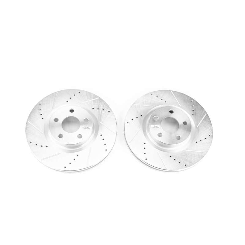 Power Stop 17-19 Lincoln MKZ Front Evolution Drilled & Slotted Rotors - Pair Brake Rotors - Slot & Drilled PowerStop