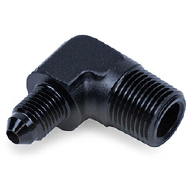 Snow Performance 3/8in NPT to 4AN Elbow Water Fitting (Black) Fittings Snow Performance
