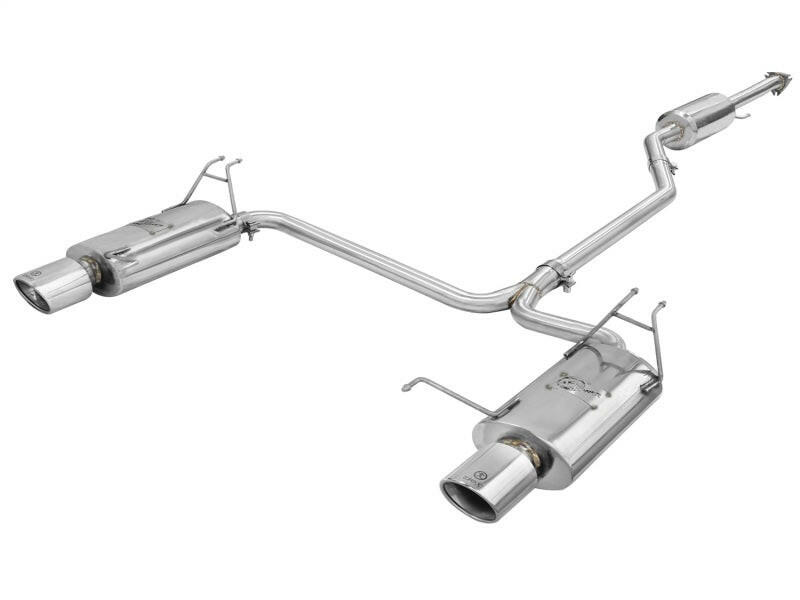aFe Takeda Exhaust 2.25in to 2in Dia 304SS Cat-Back w/Polished Tips 08-12 Honda Accord Coupe V6 3.5L Catback aFe