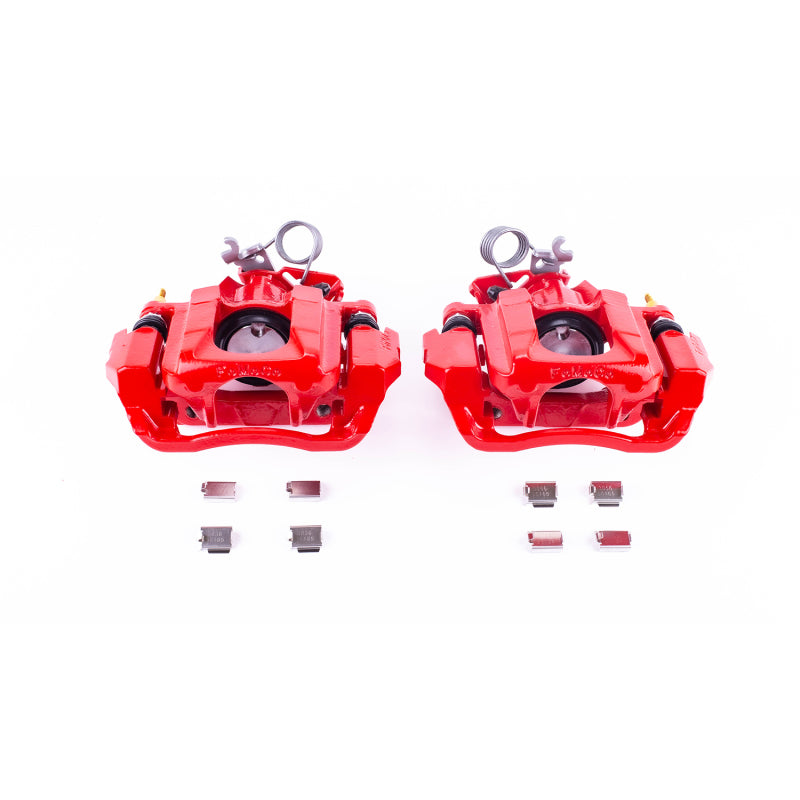 Power Stop 11-14 Ford Edge Rear Red Calipers w/Brackets - Pair Brake Calipers - Perf PowerStop