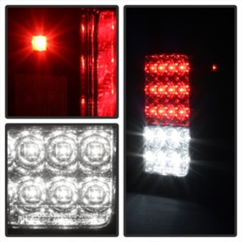 Spyder Jeep Wrangler 07-15 LED Tail Lights Red Clear ALT-YD-JWA07-LED-RC Tail Lights SPYDER