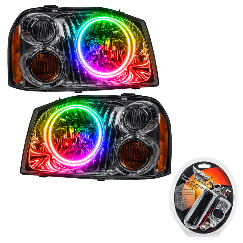 Oracle 01-04 Nissan Frontier SMD HL - Dual Halo - ColorSHIFT Headlights ORACLE Lighting
