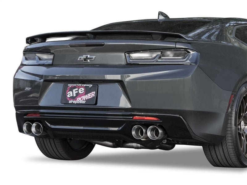 aFe MACHForce XP 3in 304 SS Axle-Back Dual Exhaust (NPP) w/ Polished Tips 16-17 Camaro SS V8-6.2L Axle Back aFe