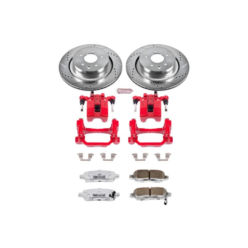 Power Stop 07-08 Infiniti G35 Rear Z26 Street Warrior Brake Kit w/Calipers Brake Kits - Performance D&S PowerStop