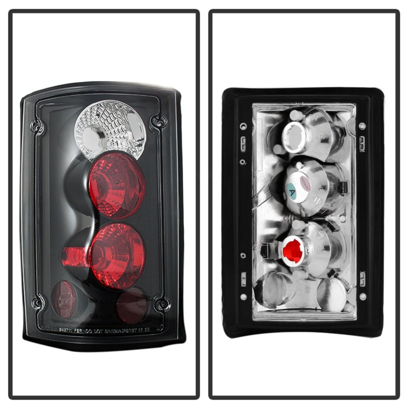 Spyder Ford Excursion 00-06/Econoline 150/250/350/450/550 95-06 Euro Tail Lights Blk ALT-YD-FEC00-BK Tail Lights SPYDER