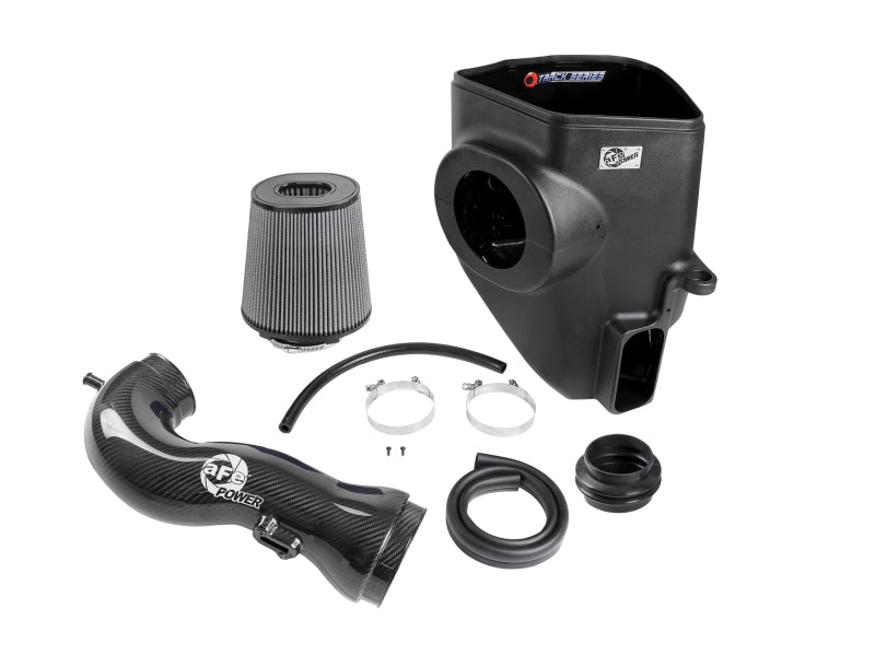 aFe 19-21 GM Trucks 5.3L/6.2L Track Series Carbon Fiber Cold Air Intake System W/ Pro Dry S Filters Cold Air Intakes aFe