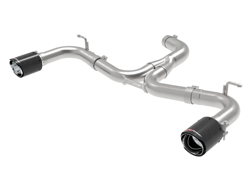 aFe MACH Force-Xp 3in to 2-1/2in Stainless Steel Axle-Back Exhaust Carbon - 15-17 Volkswagen GTI Axle Back aFe