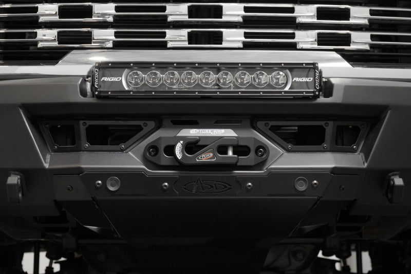 Addictive Desert Designs 24+ GMC 2500/3500 Phantom Front Bumper w/Winch- Hammer Black Bumpers - Steel Addictive Desert Designs
