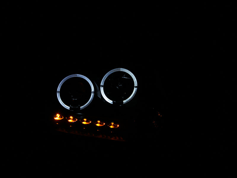 ANZO 2004-2008 Ford F-150 Projector Headlights w/ Halo and LED Black G2 Headlights ANZO