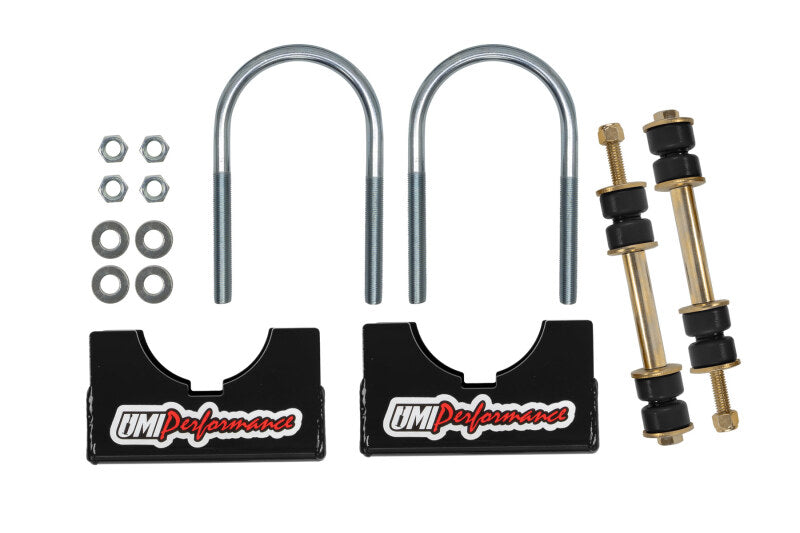 UMI Performance Aftermarket Rear End Sway Bar Installation Kit- 3in Axle Tubes Sway Bar Brackets UMI Performance