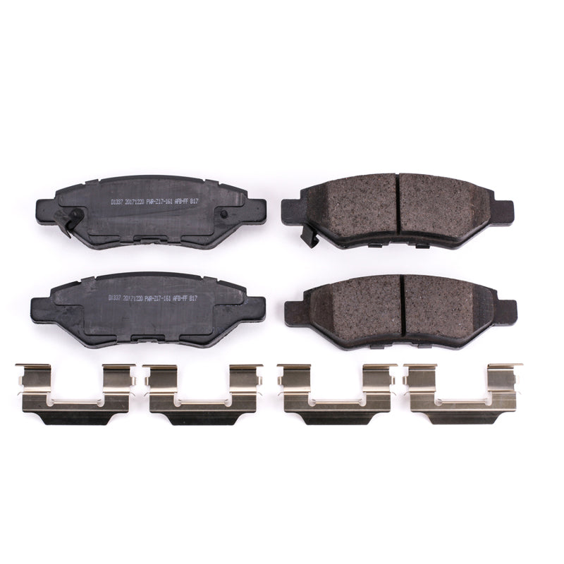 Power Stop 08-14 Cadillac CTS Rear Z17 Evolution Ceramic Brake Pads w/Hardware Brake Pads - OE PowerStop