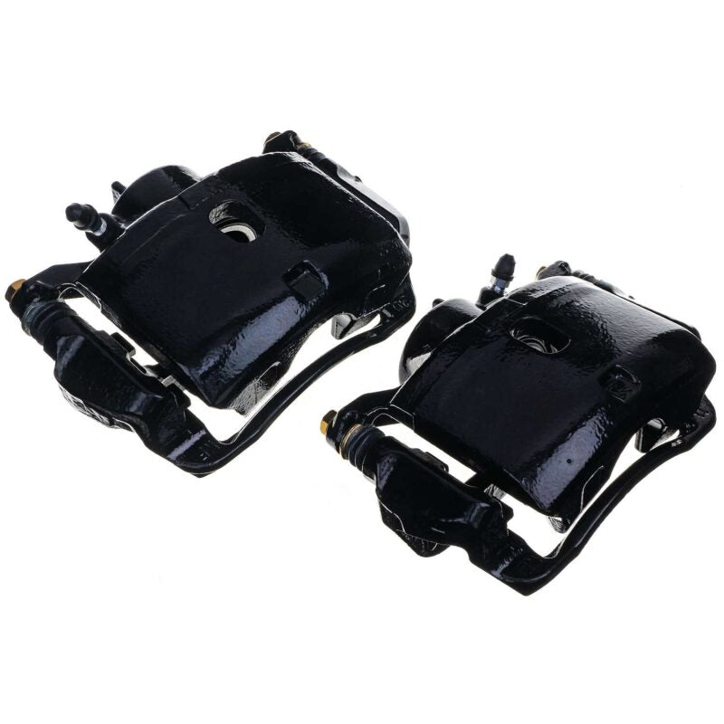 Power Stop 13-15 Acura ILX Front Black Caliper - Pair w/Bracket Brake Calipers - Perf PowerStop