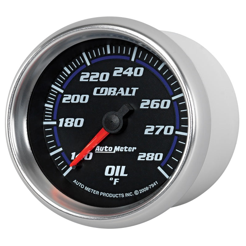 Autometer Cobalt 66.7mm 140-280 Degree F Mechanical Oil Temperature Gauge Gauges AutoMeter