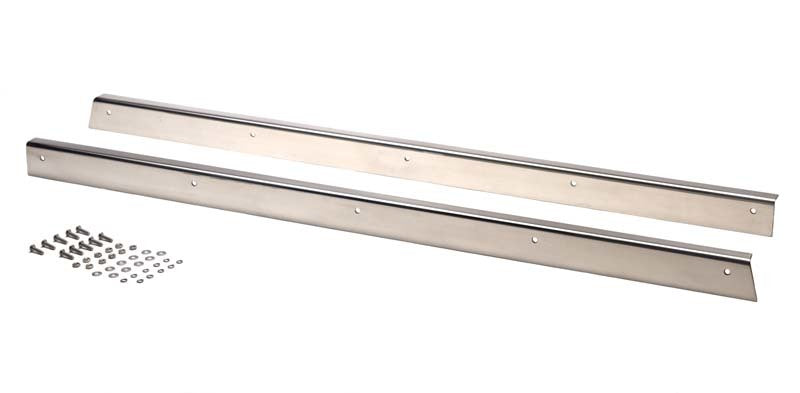 Kentrol 55-83 Jeep CJ5 Rocker Guards Pair - Polished Silver Body Armor & Rock Rails Kentrol