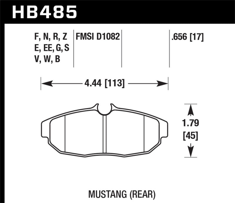 Hawk 08-09 Ford Mustang Bullitt / 05-12 GT / 07-08 Shelby GT HT-10 Race Rear Brake Pads Brake Pads - Racing Hawk Performance