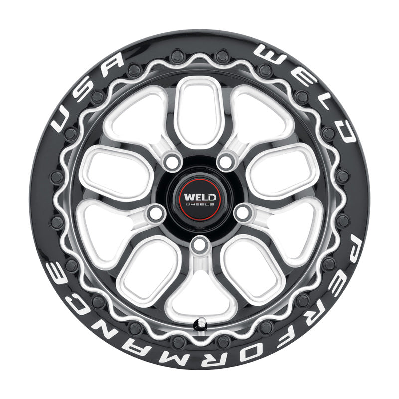 Weld S907 15X10 Laguna Beadlock 5X115 ET22 BS6.4 Gloss Black MIL Dia 78.1 Wheels - Cast Weld