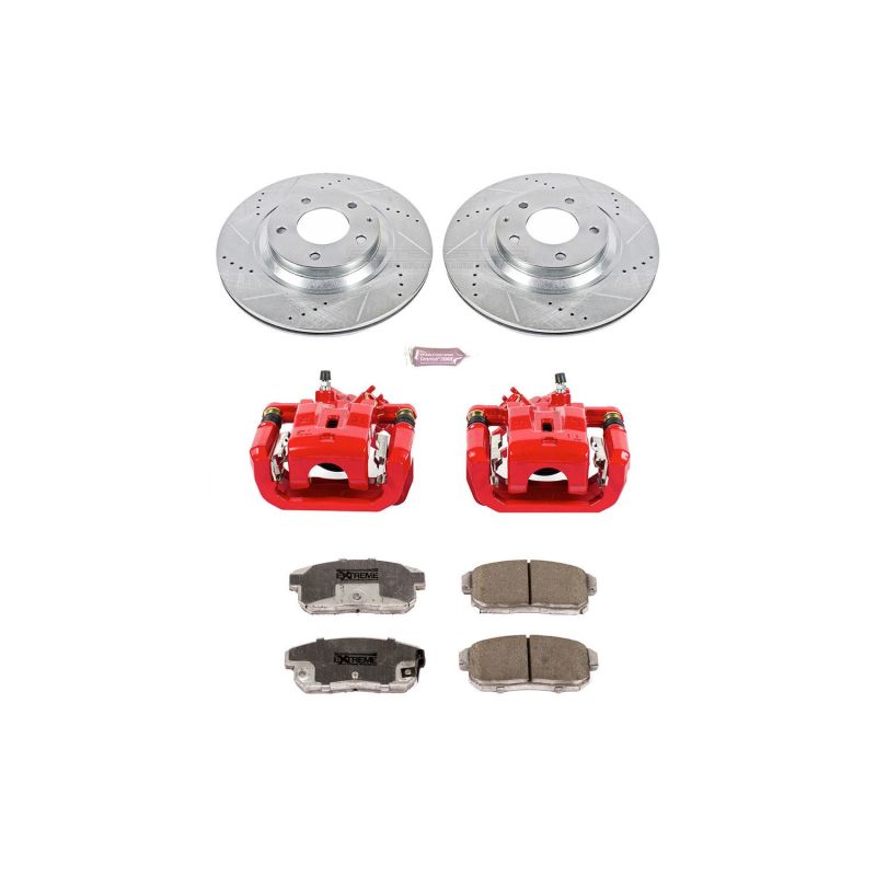 Power Stop 04-11 Mazda RX-8 Rear Z26 Street Warrior Brake Kit w/Calipers Brake Kits - Performance D&S PowerStop