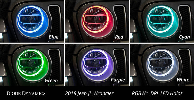 Diode Dynamics 18-21 Jeep JL Wrangler/Gladiator RGBW HD LED Halos Bulbs Diode Dynamics