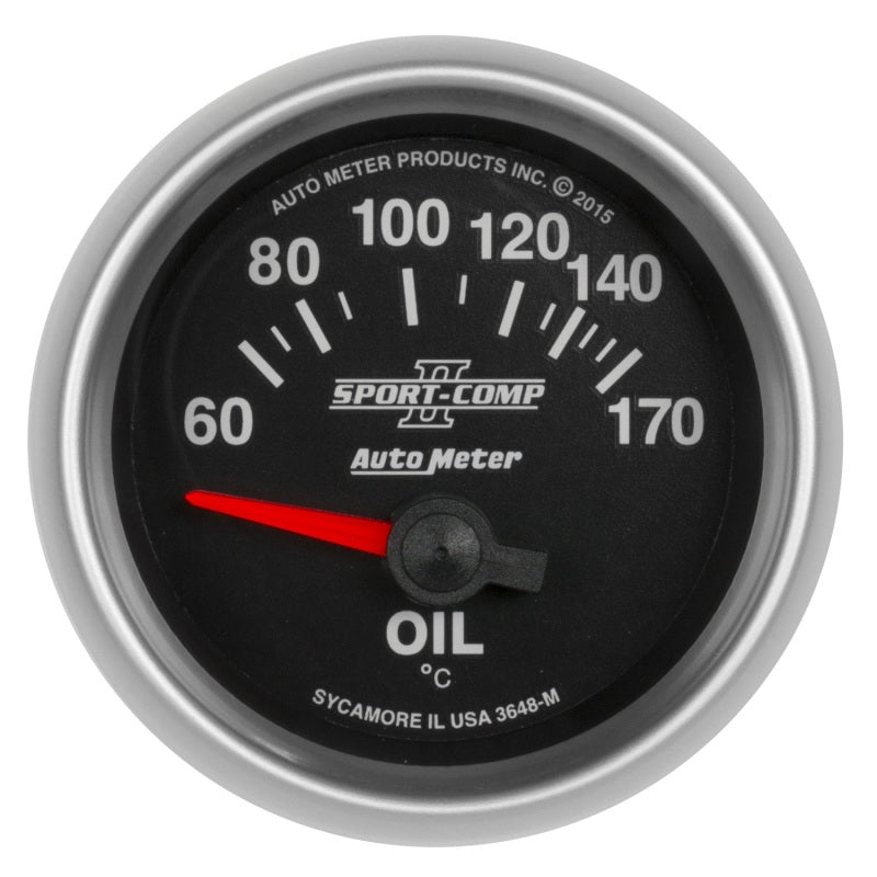 Autometer Sport-Comp II Gauge Oil Temp 2 1/16in 60-170f Electric Sport-Comp II Gauges AutoMeter